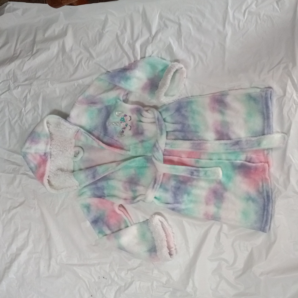 Modern Kids Girls Bathrobe Ultra Soft Feece Size M